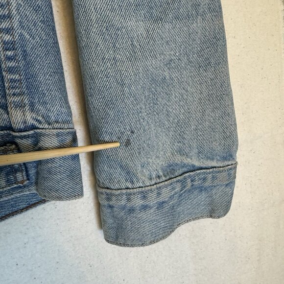 Levis 80’s Vintage 75504-0212 Denim Trucker Jacket Size Large Dragon Embroidery - Picture 8 of 14